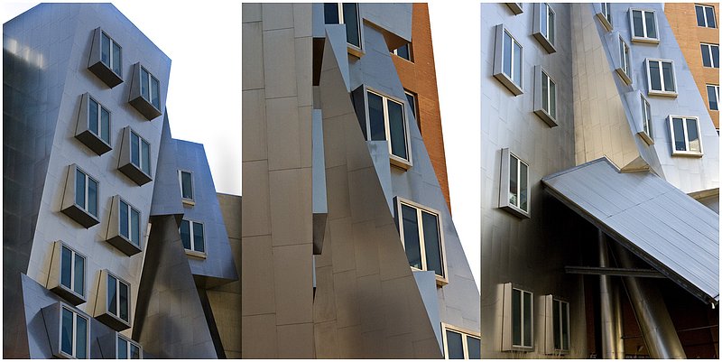 10Camb.MIT-Gehry_4734t.jpg :: Ray and Maria Stata Center (Building 32), MIT, Cambridge, Massachusetts 2010 (triptych)