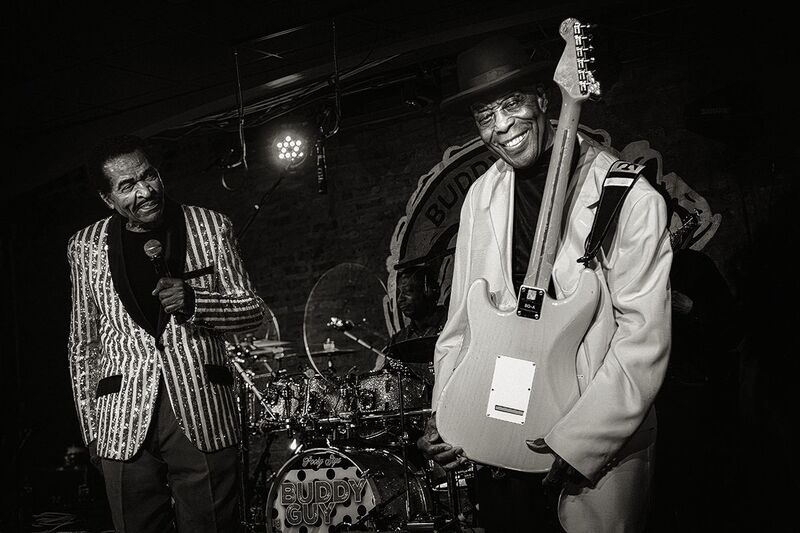 25CHILegends-BuddyGuy_6169g.jpg :: BOBBY RUSH with BUDDY GUY at Buddy Guy's Legends in Chicago, Illinois on February 2, 2025