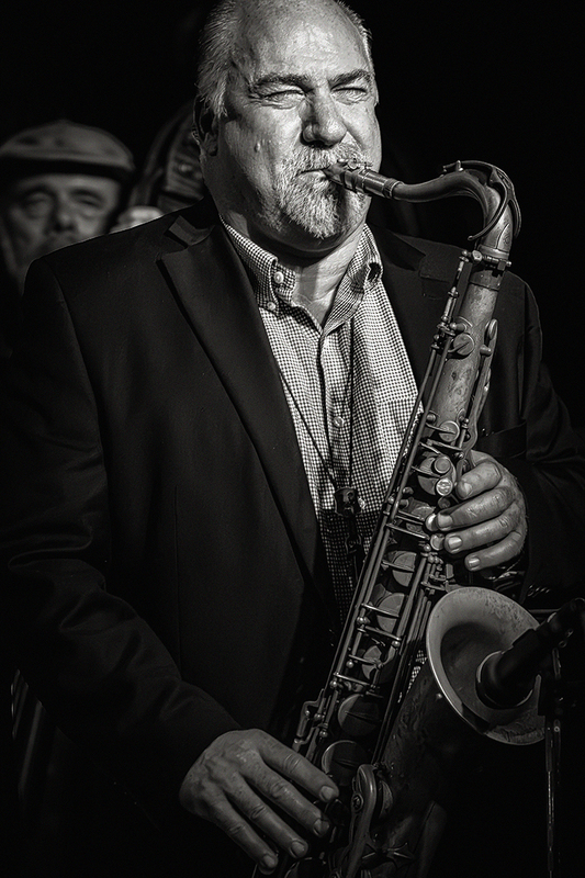 25OffCabotDuke-Mark Earley_9807g.jpg :: MARK EARLEY with Duke Robillard at Off Cabot in Beverly, Massachusetts on December 27, 2025