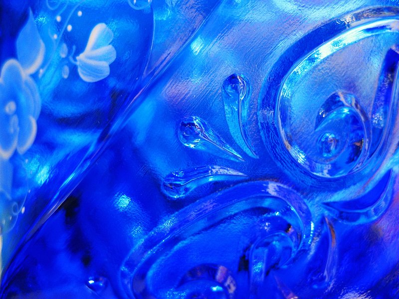 Blue Glass Texture Background.jpg :: Macro of blue glass