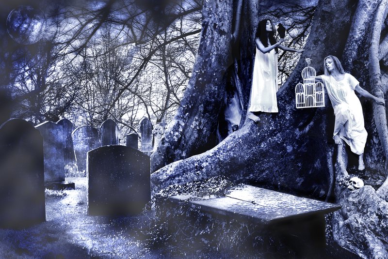 By Moons Pale Light.jpg :: A gothic scene plays out in a Welsh graveyard.