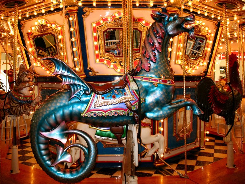 Carousel Dragon.jpg :: Carousel dragon in blue