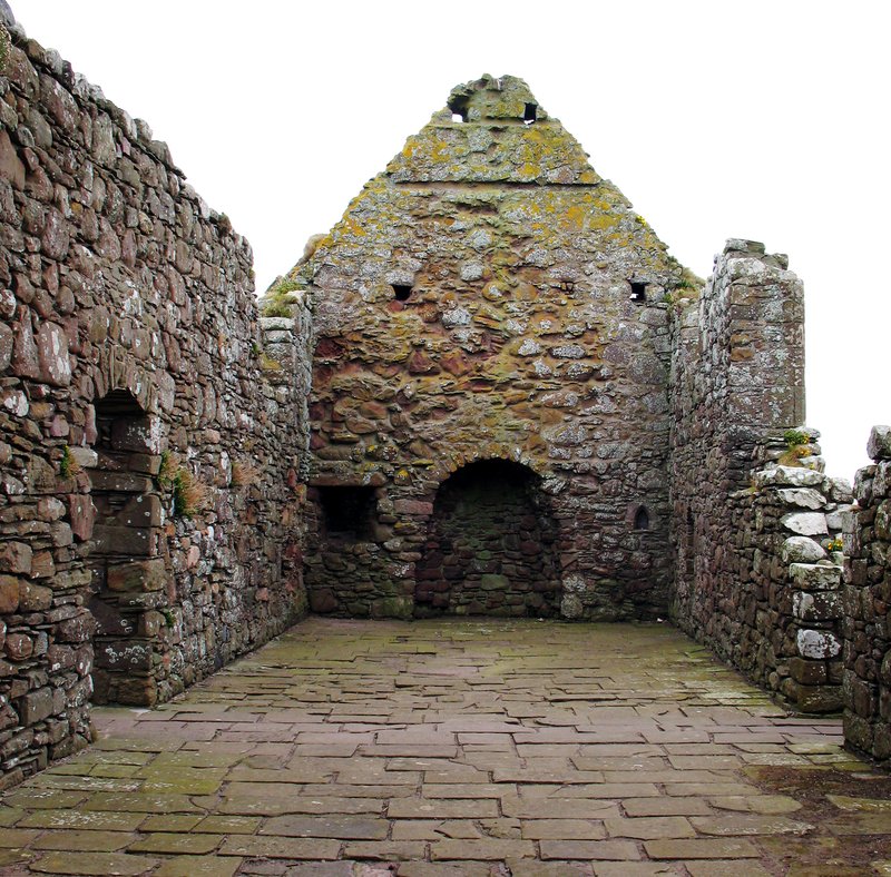 Castle Ruins 3.jpg :: Queen's bedchamber at Dunnottar castle Scotland
