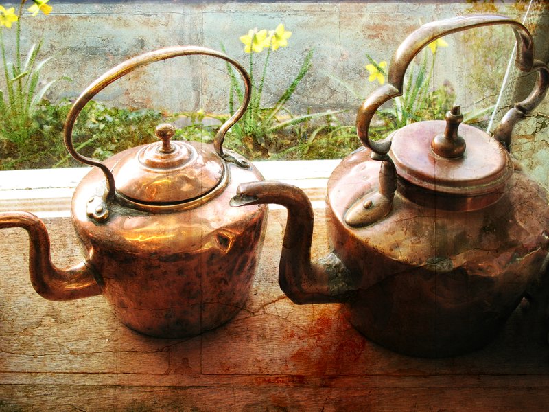 Copper Kettles.jpg :: Taken at a tea room in Somerset England