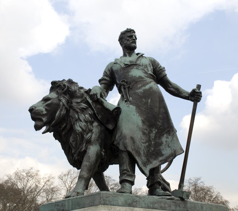 Man with Lion Statue.jpg :: Stock images are available for download at $3.00 each (plus .50 PayPal fee) and are transferred at full resolution and are Royalty and Copyright free and can be used in commercial work.