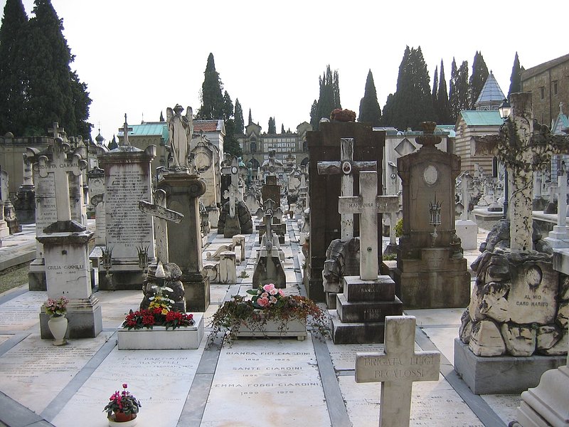 San Miniato Tombstones.jpg :: San Miniato graveyard in Florence, Italy.