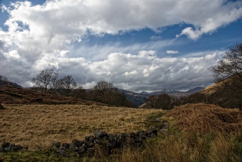 Scottish Highlands.jpg :: Heading toward Inverarnan with Cnap Mor in the distance. Scottish Highlands.