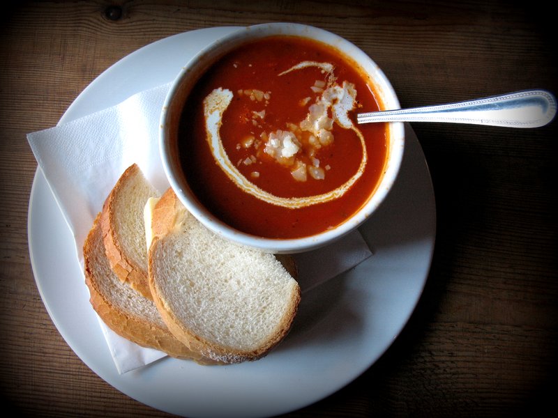 Tomato soup with bread.jpg :: Stock images are available for download at $3.00 each (plus .50 PayPal fee) and are transferred at full resolution and are Royalty and Copyright free and can be used in commercial work.