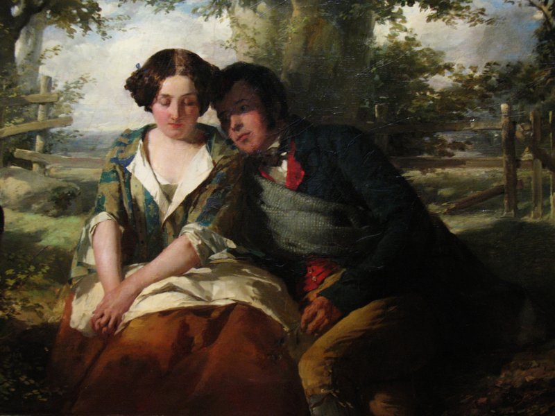 Young Couple in Love.jpg :: Painting of Robert Burns and Mary Campbell by Thomas Faed