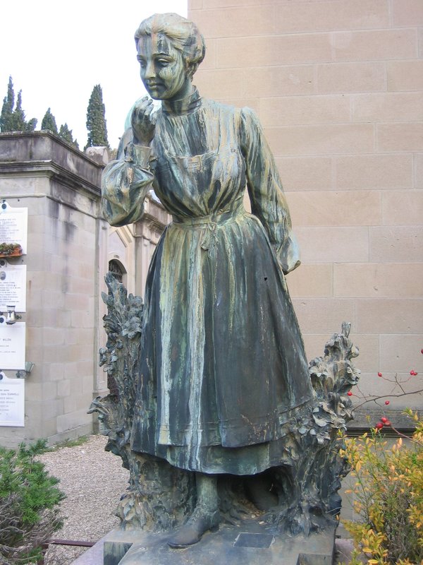 Young Girl Graveyard Statue.jpg :: Graveyard statue of a young girl taken in Florence, Italy.