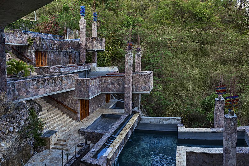 _MG_5514 -Jade Mtn Resort waterfalls.jpg :: Another view of the evening waterfalls