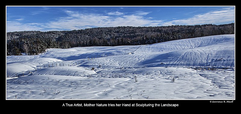 6309 -Wind  Snow sculpt the landscape.jpg :: Blowing Winds make sculptures of the landscape