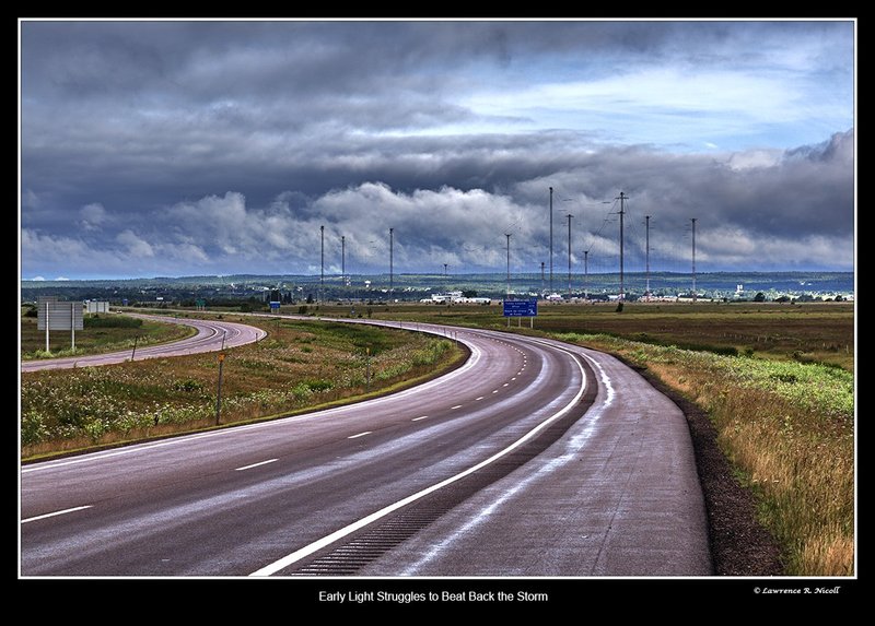 7503 -Radio Cda Towers -NB.jpg :: Storm clouds race across the Chignecto neck and Radio Canada at the NS/NB Border