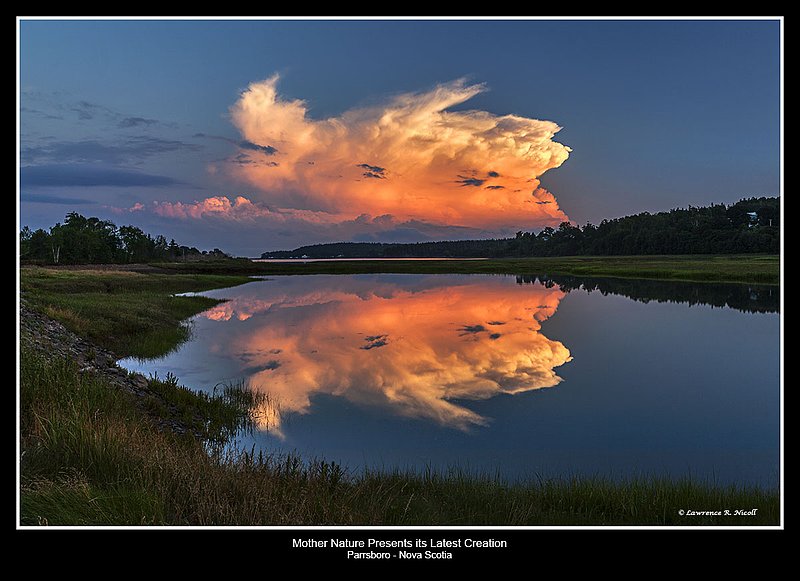 8120 -Sunset over Parrsboro Innr Hbr.jpg :: Incredible sunset cloud formation
