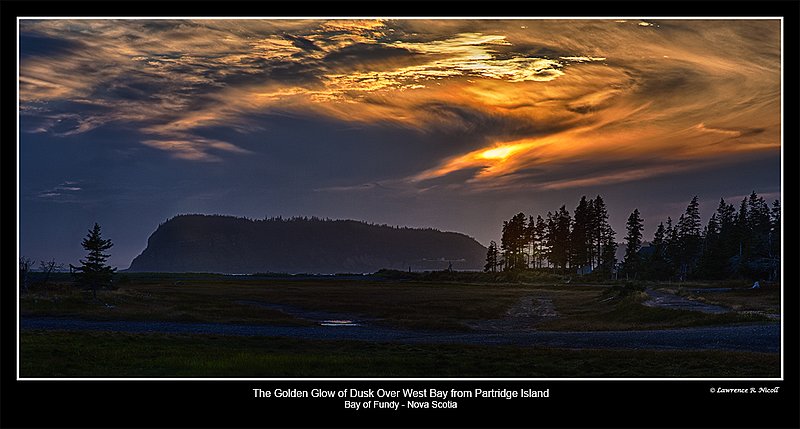 8347-8355 -Sunset over West Bay.jpg :: Incredible sunset over West Bay from Partridge Island in the Bay of Fundy