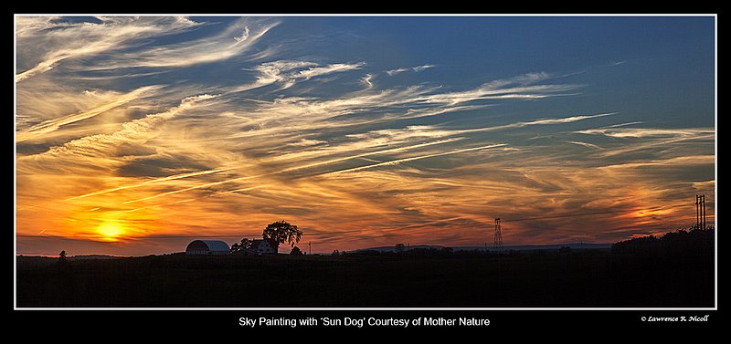 9390-9406 -Sunset on Hwy302.jpg :: Sunset and Fire in the Sky