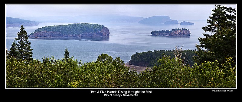 M333 -9813-9822 -Two Islands in the mist.jpg :: Two Islands (the Brothers) rise through the mist at Parrsboro in the Bay of Fundy