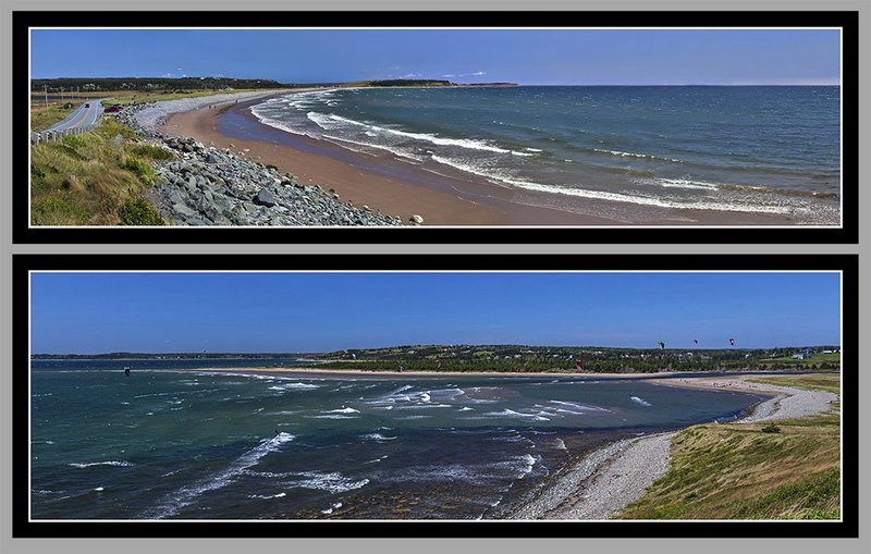 No 6 -Both Beaches -A.jpg :: Lawrencetown Beach and Little beach but with tide in and paasurfers