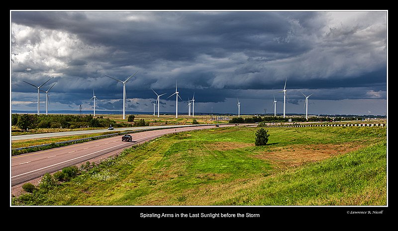 _MG_8740-46 -Amherst wind farm.jpg :: A storm approaches the spinning arms of the Wind farm