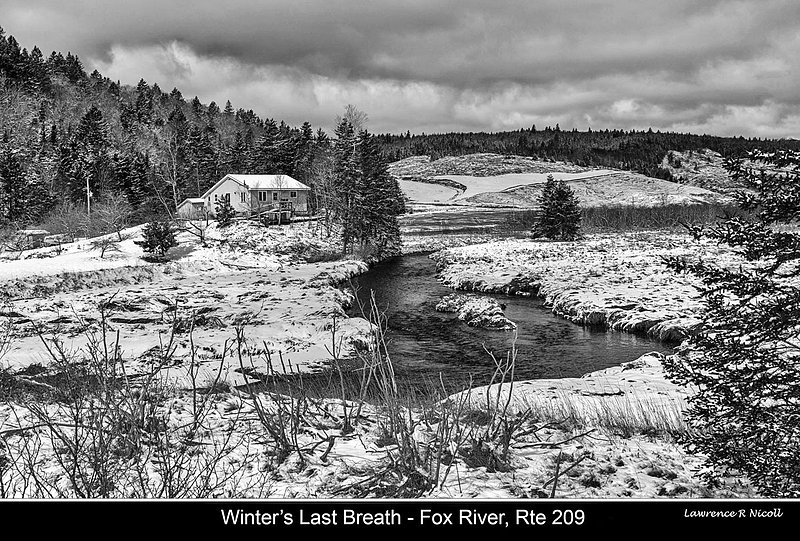 Nbr 12 -Dec 2017 -Winters Last Breath at Fox River.jpg :: Winter's Last Breath, Fox River on Rte 209