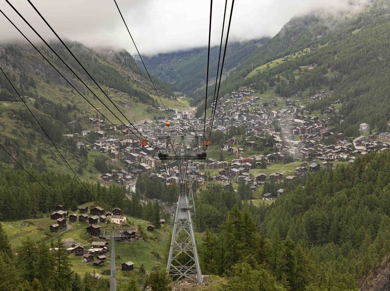 GQ7A1266 copy (1).jpg :: We left Zermatt and tried to make it up to the Matterhorn Glacial Paradise (3883m).  
Due to bad weather and 100kn winds we only made it to Trockener Steg (2923m).