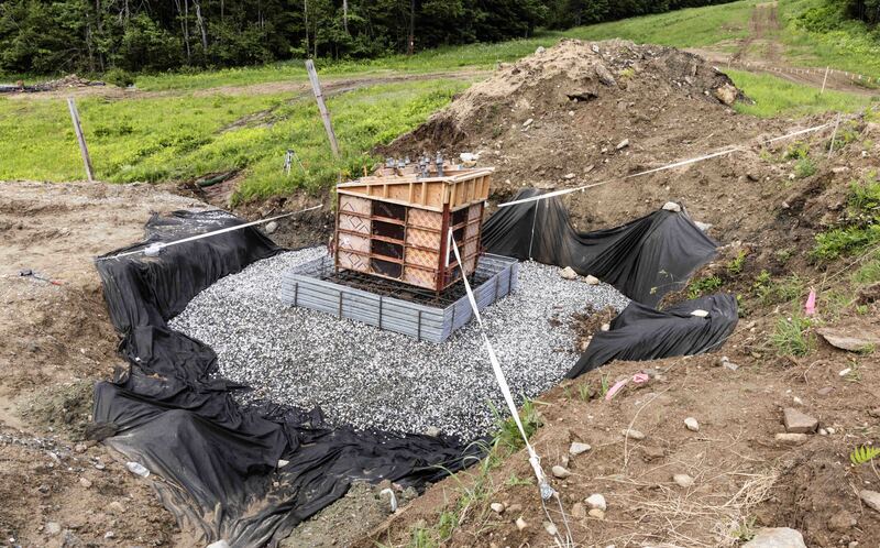 GQ7A2461 copy.jpg :: June 26, Forms for the tower bases are all in place