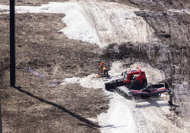 GQ7A6936 copy.jpg :: 4/29 Cutting down Towers 3 and 4. Later in the day 5 came down. Towers 1 and 2 come down tomorrow.