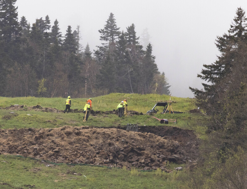 GQ7A7638 copy(1).jpg :: 5/24 By about 5:00 the old towers have been removed and all the forms for the tower bases are in the holes