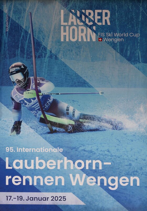 GQ7A9433 copy (1).jpg :: The men's Alpine World Cup comes to Wengen each year. There is a downhill and a slalom. The town of Wengen explodes with ski racing fans.