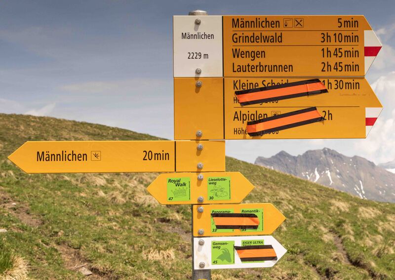 GQ7A9786 copy (1).jpg :: Even in late May the spring temperatures had not melted snow enough to open some popular hiking trails...the Eiger and Panorama Trails and access to Klein Scheidegg and Alpiglen. Darn!