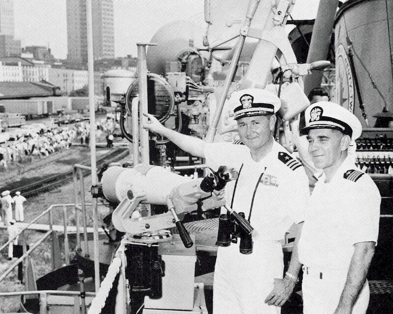 USS Ault (DD-698) - N6719D.jpg :: USS Ault (DD-698), Destroyer, Vietnam War - US NAVY PHOTO: Aboard the USS Ault (DD 698) during Operation Inland Seas 1959 while she was moored in Toledo, Ohio.