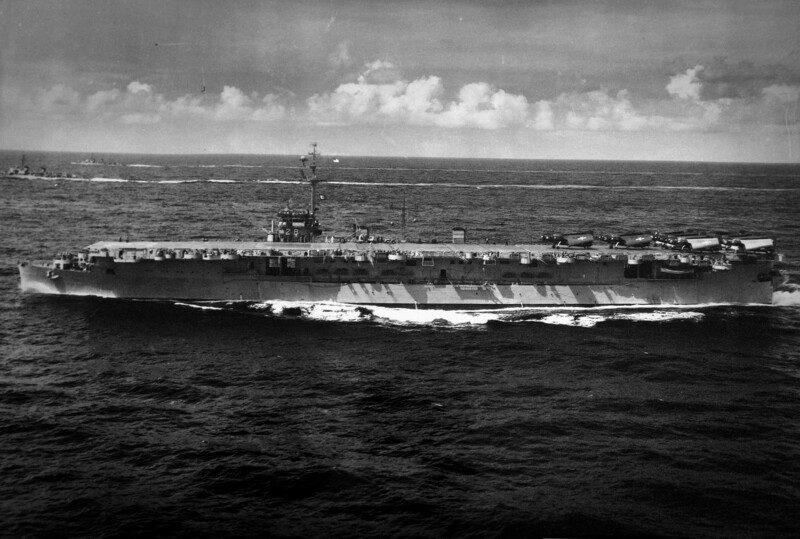 USS Cabot (CVL-28) - N635L.jpg :: USS Cabot (CVL-28), Light Aircraft Carrier, Post-WW II - US NAVY PHOTO: USS Cabot (CVL-28) underway, first half of the 1950s.

