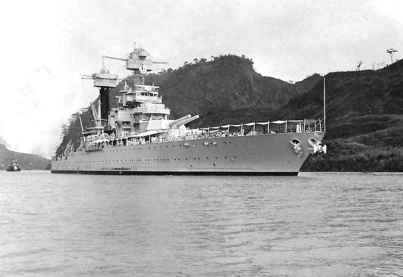 USS Colorado (BB-45) - N3159E.jpg :: USS Colorado (BB-45), Battleship, Post-WW-I - US NAVY PHOTO: USS Colorado (BB-45) in the Caribbean, 1930's.
