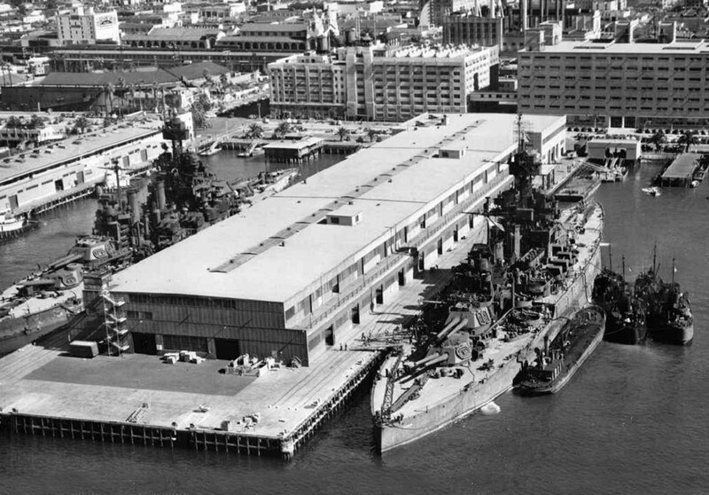 USS Colorado (BB-45) - N3161F.jpg :: USS Colorado (BB-45), Battleship, WW II - US NAVY PHOTO: USS Colorado (BB-45) and USS Maryland (BB-46) shown docked at San Diego, California on 14 Nov 1945. Both ships, taking part in \