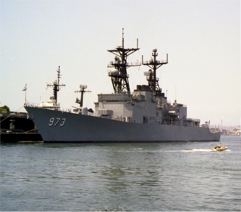 USS John Young (DD-973) - N8370C.jpg :: USS John Young (DD-973), Destroyer, Post-Vietnam War - US NAVY PHOTO: USS John Young (DD-973) moored at Broadway Street Pier in San Diego circa mid to late 1978.