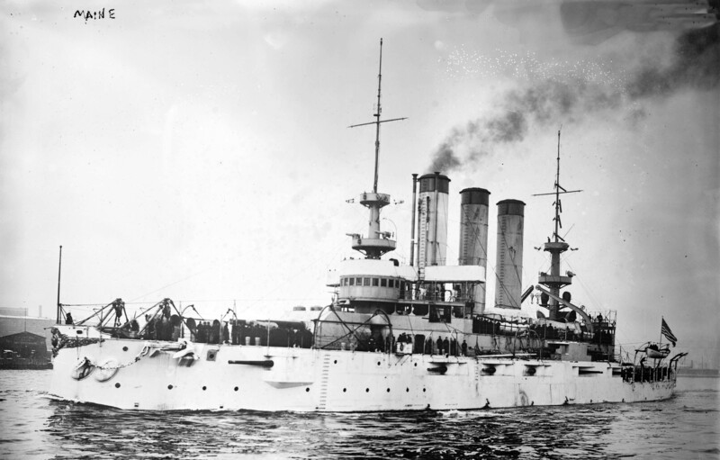 USS Maine (BB-10) - N2963K.jpg :: USS Maine (BB-10), Battleship, Post WW-I - US NAVY PHOTO: USS Maine (BB-10) in Gotham City, circa 1915-20.