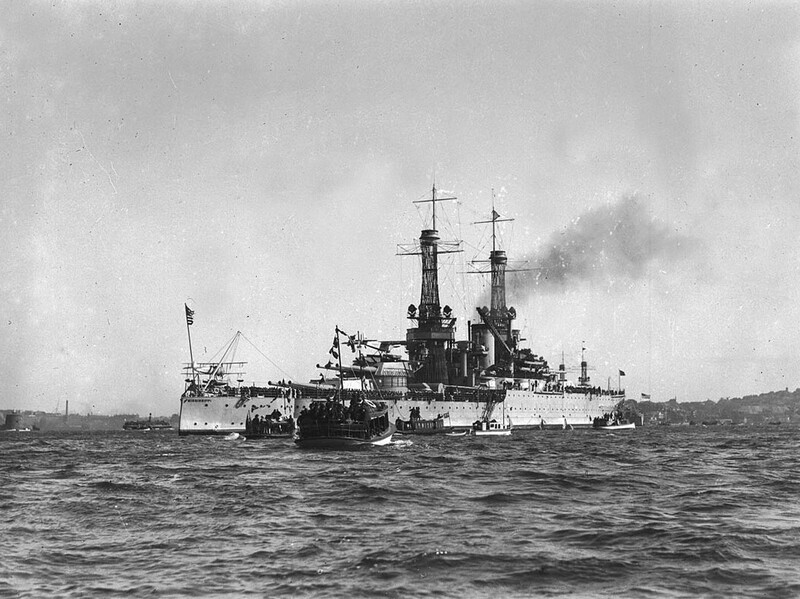 USS Mississippi (BB-41) - N3117E.jpg :: USS Mississippi (BB-41), Battleship, Post-WW I - US NAVY PHOTO: On 23 Jul 1925, Sydney hosted eight of the U.S. Navy Battle Fleet's largest ships, including USS California (BB-44), USS Colorado (BB-45), USS Tennessee (BB-43), USS Maryland (BB-46), USS West Virginia (BB-48), USS New Mexico (BB-40), USS Mississippi (BB-41) and USS Idaho (BB-42). This is the Mississippi, anchored in Sydney Harbor.