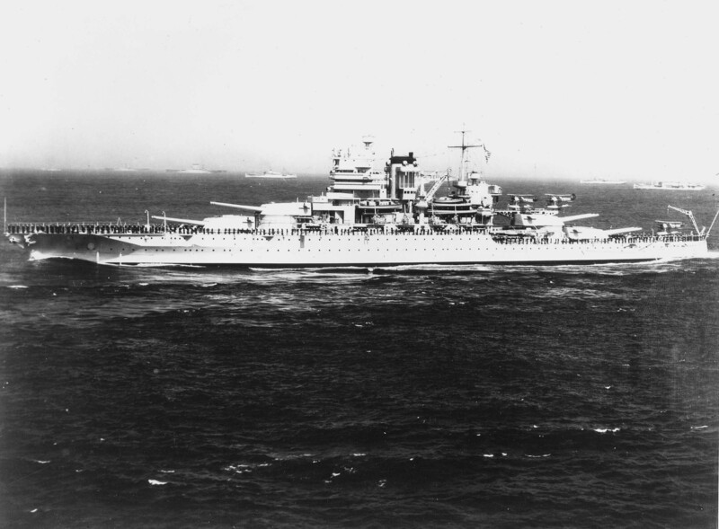 USS Mississippi (BB-41) - N3118J.jpg :: USS Mississippi (BB-41), Battleship, Post-WW I - US NAVY PHOTO: USS Mississippi (BB-41) in a Pacific port. The date would have to be between Mississippi's recommissioning (post modernization), Sep  '33, and mid 1936. Mississippi still lacks the MK-28 AA directors and USS Lexington (CV-2) does not yet have the large funnel AA gallery (added 1936). Note Lexington & USS Saratoga (CV-3) and other ships in the distance.