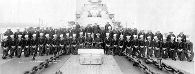 USS Nevada (BB-36) - N3060C.jpg :: USS Nevada (BB-36), Battleship, Post-WW I - US NAVY PHOTO: Photo of the USS Nevada's (BB-36) 2nd Division in Port Angeles, Washington in July on 1926 and was taken by J.O. Reynolds, Ship's Photographer. 