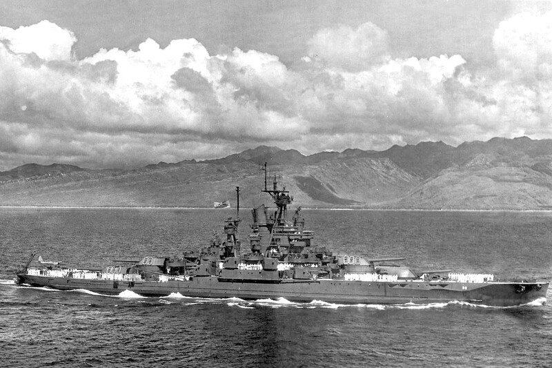 USS Nevada (BB-36) - N3064M.jpg :: USS Nevada (BB-36), Battleship, WW II - US NAVY PHOTO: USS Nevada (BB-36) after wars end in 1945.
