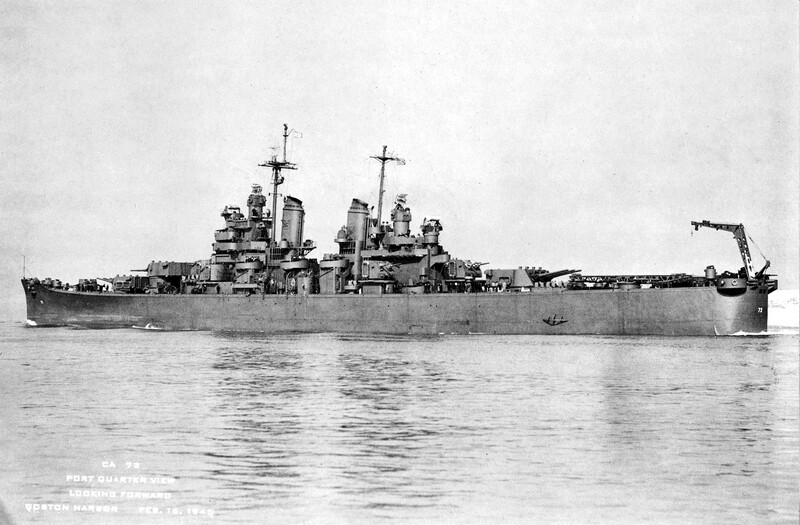 USS Saint Paul (CA-73) - N1911K.jpg :: USS Saint Paul (CA-73), Heavy Cruiser, WW II - US NAVY PHOTO: USS Saint Paul (CA 73) In Boston Harbor, Massachusetts, on 16 Feb 1945. 
