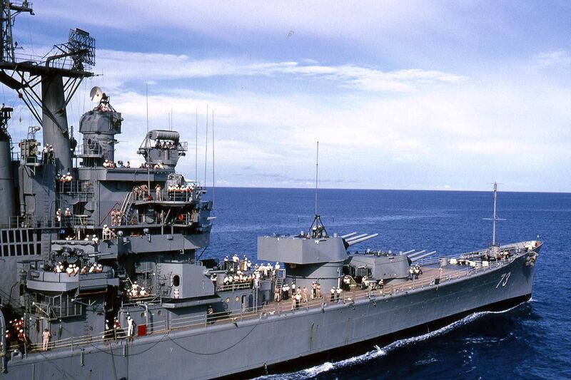 USS Saint Paul (CA-73) - N1914E.jpg :: USS Saint Paul (CA-73), Heavy Cruiser, Vietnam War - US NAVY PHOTO: USS Saint Paul (CA-73) during WestPac, 1966.
