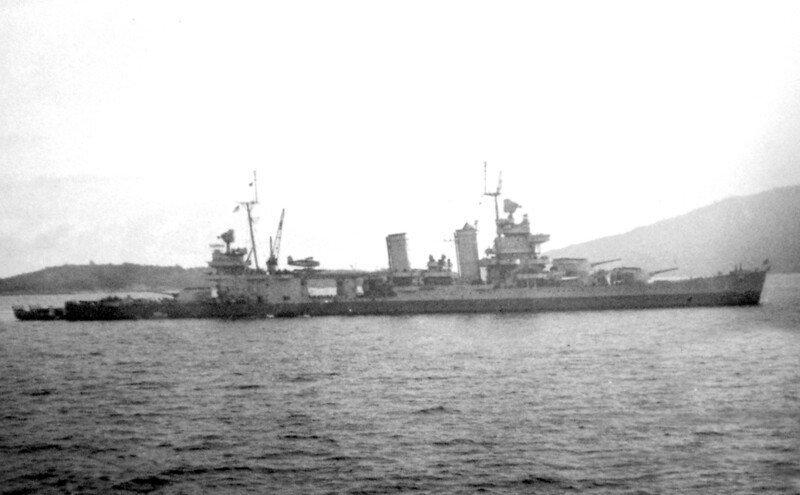 USS San Francisco (CA-38) - N1805K.jpg :: USS San Francisco (CA-38), Heavy Cruiser, WW II - US NAVY PHOTO: New Orleans Class heavy cruiser USS San Francisco (CA-38) in Subic, Jul 1945.