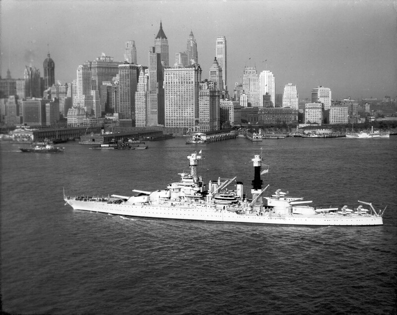 USS West Virginia (BB-48) - N3182J.jpg :: USS West Virginia (BB-48), Battleship, Post-WW I - US NAVY PHOTO: USS West Virginia (BB-48) in New York on 31 May 1934.
