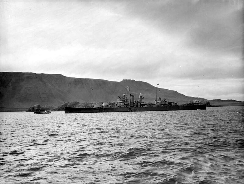 USS Witchita (CA-45) - N1839K.jpg :: USS Witchita (CA-45), Heavy Cruiser, WW II - US NAVY PHOTO: USS Wichita (CA-45) anchored at Hvalfjord, Iceland in Oct 1941.
