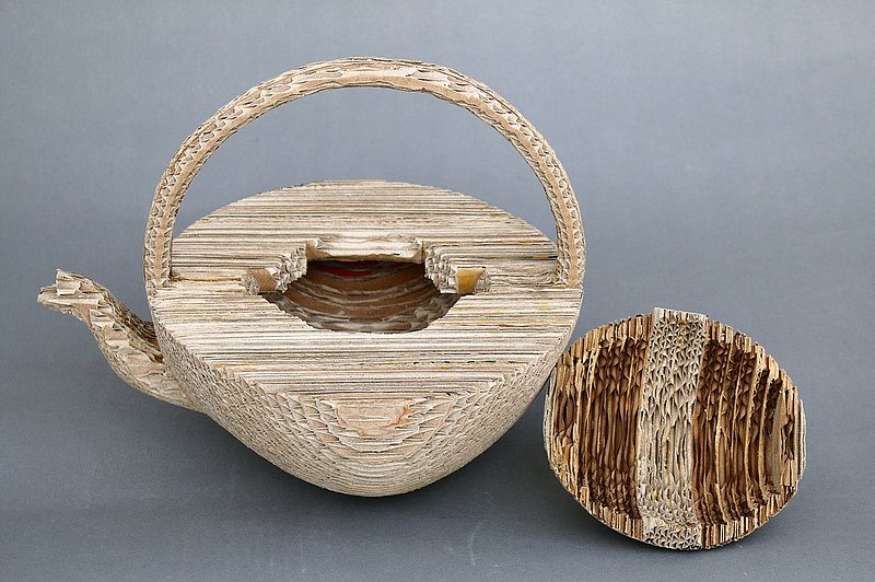 Corrugated Teapot by Ron Gerton  lid off.jpg