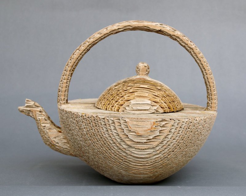 Corrugated Teapot by Ron Gerton  side view.jpg