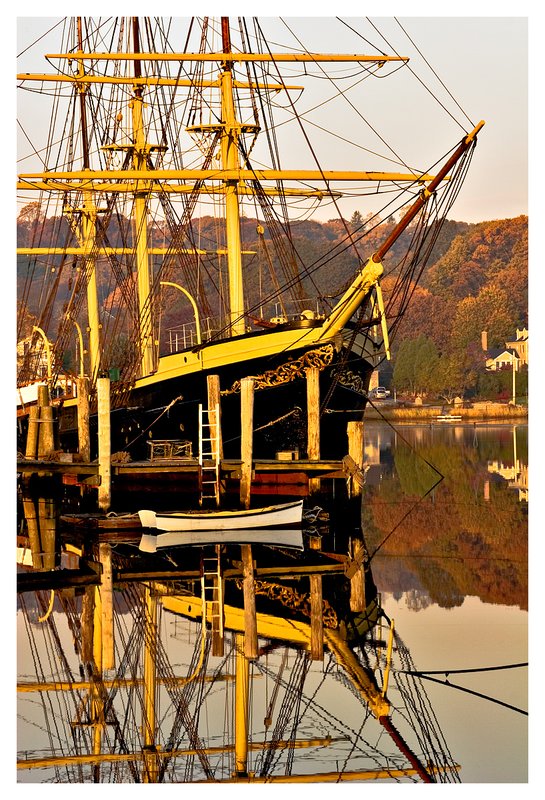 Joseph Conrad.jpg :: Mystic - The Joseph Conrad reflected on the Mystic River at dawn.