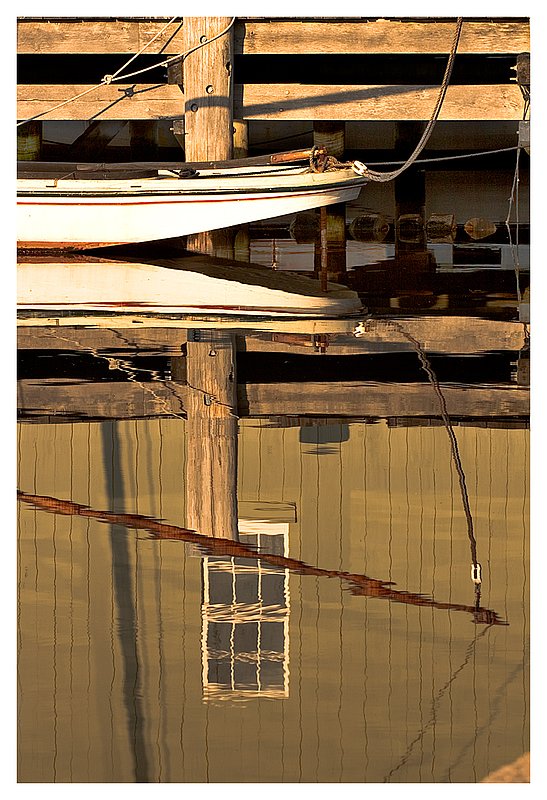 boat abstract reflection.jpg :: Mystic - Abstract reflection on the Mystic River.