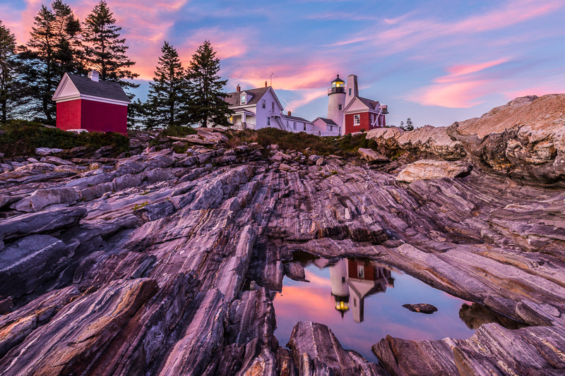 TSJ_20140908_3825_TPFX(1).jpg :: Pemiquid Point Lighthouse at Sunset  in Bristol Maine